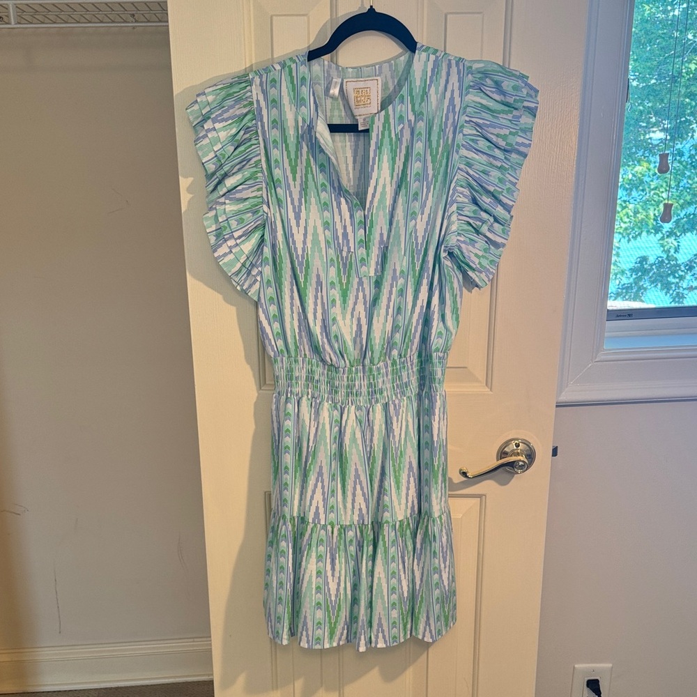 Green and White Emily McCarthy dress